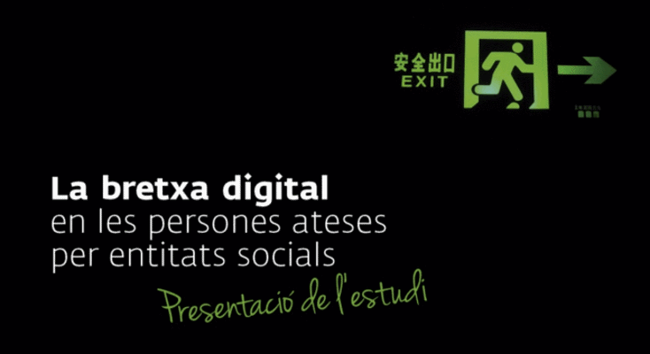 Se presenta el informe sobre el estudio de la brecha digital en las personas atendidas por entidades sociales en Catalunya