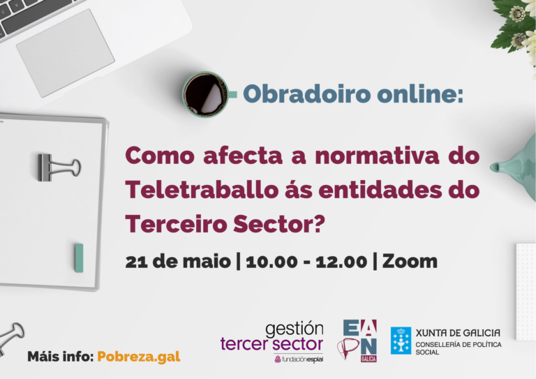 Taller: ¿Cómo afecta la normativa del Teletrabajo a las entidades del Tercer Sector en Galicia?