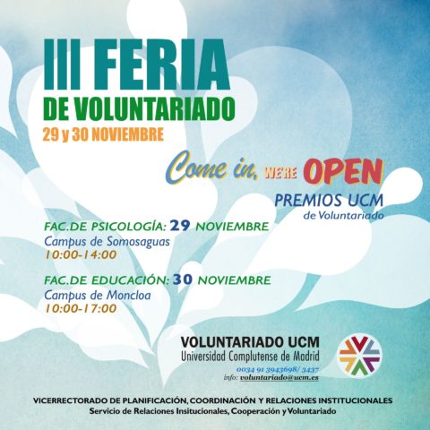 Participamos la III Feria de Voluntariado de la Universidad Complutense