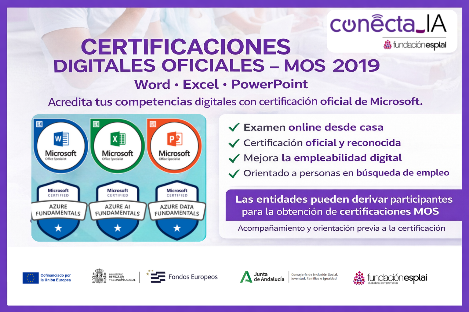 Abierta la convocatoria ERACIS+ para la certificación en Microsoft Office Specialist