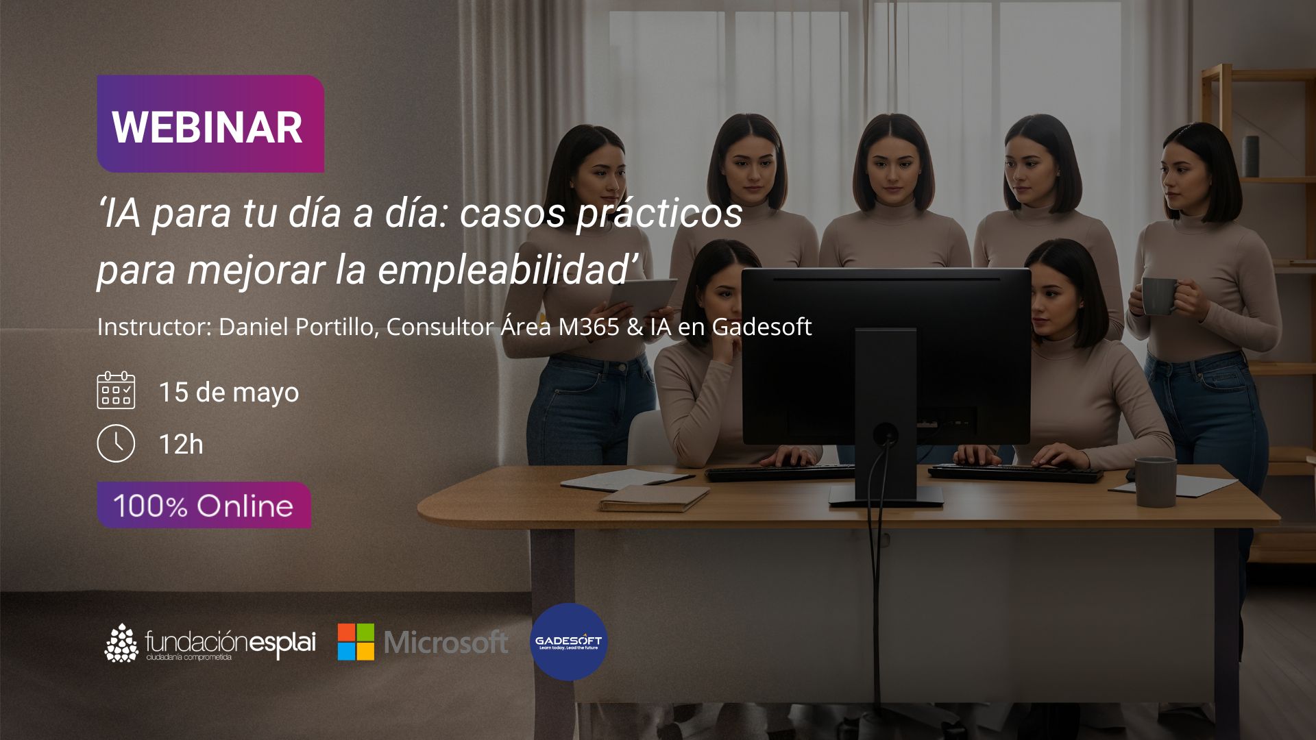 Webinar de inteligencia artificial para mejorar la empleabilidad